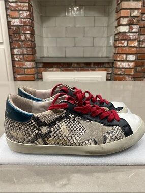 golden goose snake print sneakers euro 40 womens 10